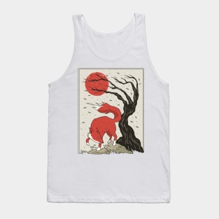 Japanese style fox Tank Top